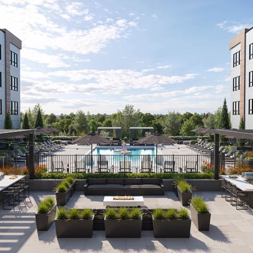 gated pool and outdoor amenities