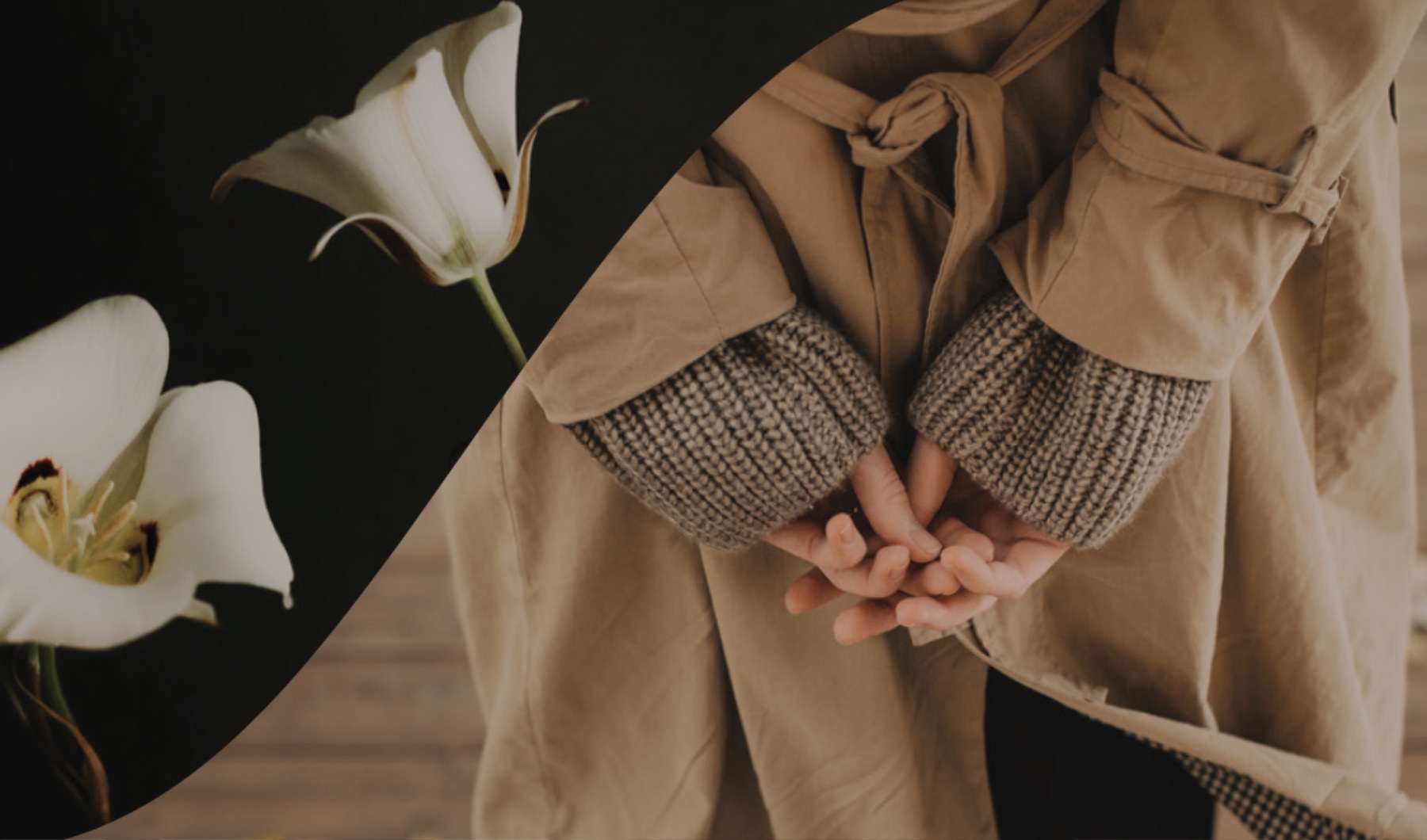 flowers with girls hands